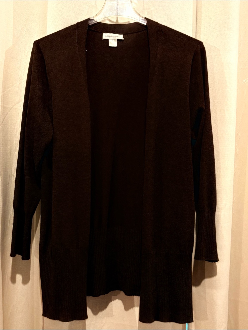 Christopher & Banks Open-Front Long Cardigan Sweater